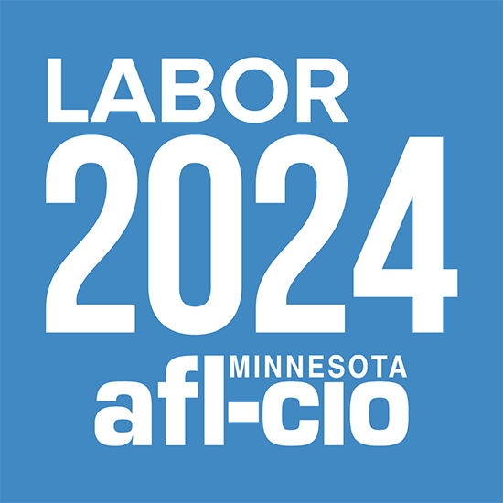 On a light blue background, words that read: Labor 2024 Minnesota AFL-CIO