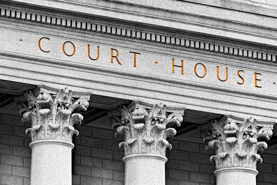 Close up image of a court house