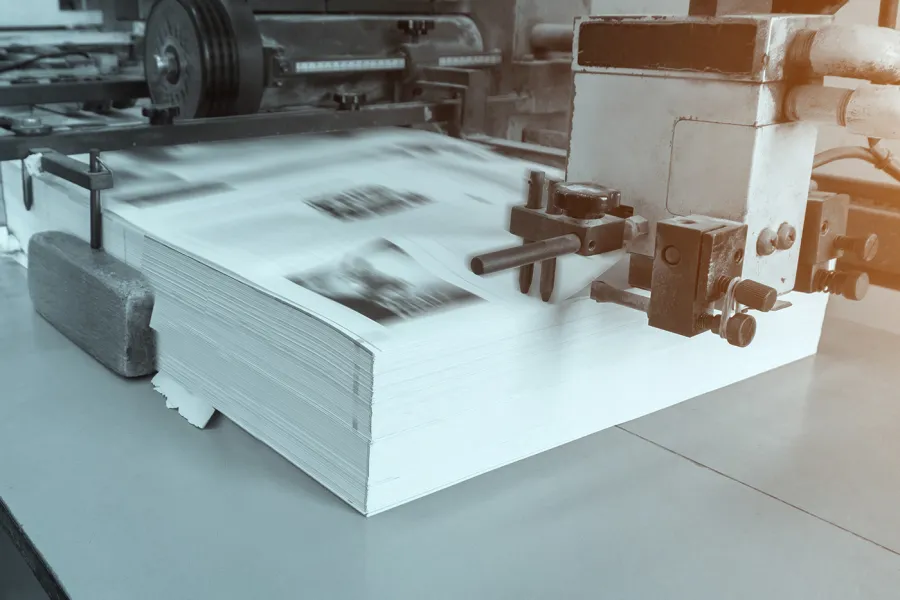 Stock photo of a modern printing press