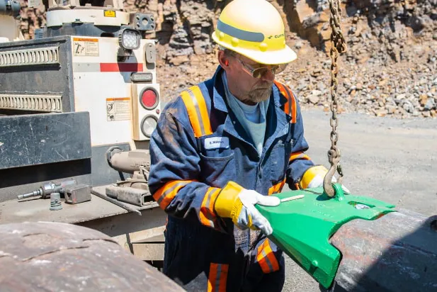 Photo of a mining worker in Minnesota. Courtesy USW.