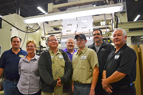 Apprentices and United Steelworkers leaders at Hood Packaging. Photo courtesy St. Paul Union Advocate